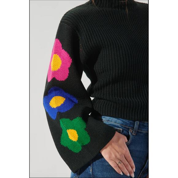 Sugarlips Honey Go Go Wide Sleeve Turtleneck Sweater Size L - Picture 4 of 6